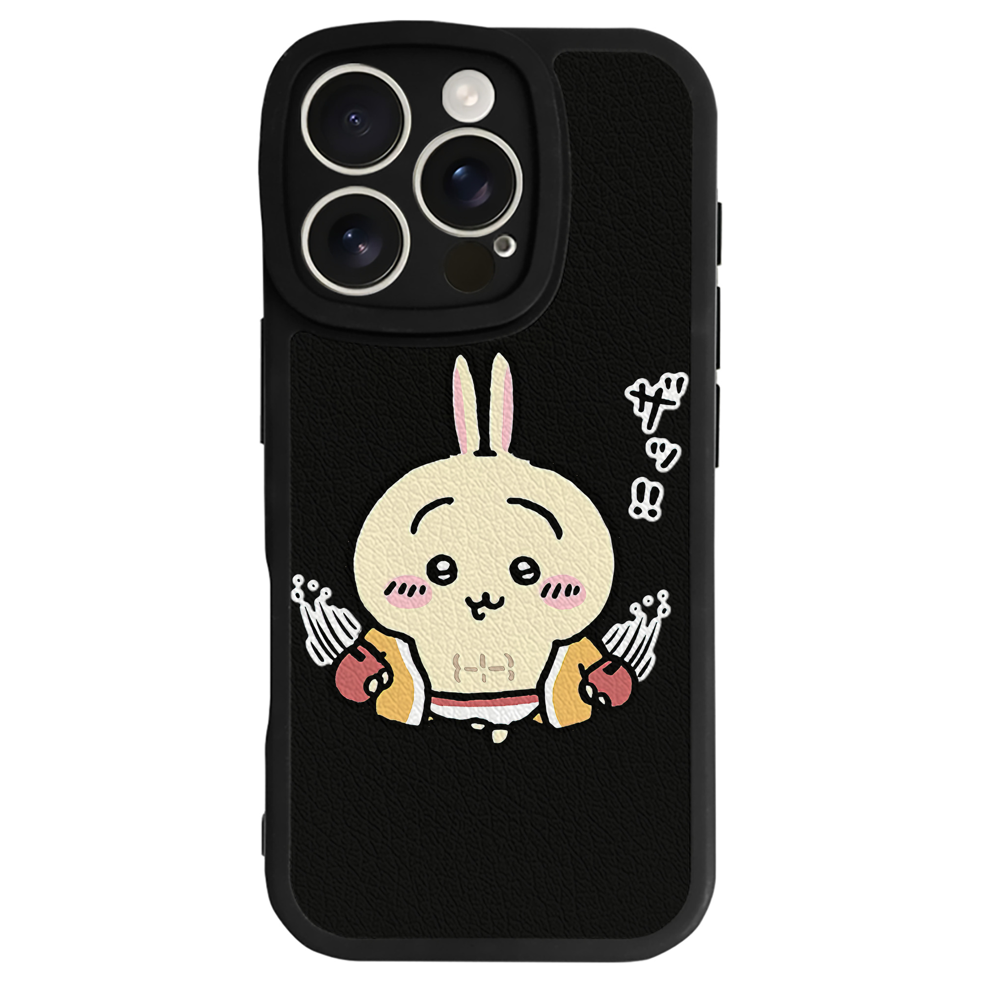 （画像用） ちいかわ うさぎ Chii-kawa usagi 【iPhone 16シリーズ対応】シリコンスマホケース（レザー調） 材質：シリコン